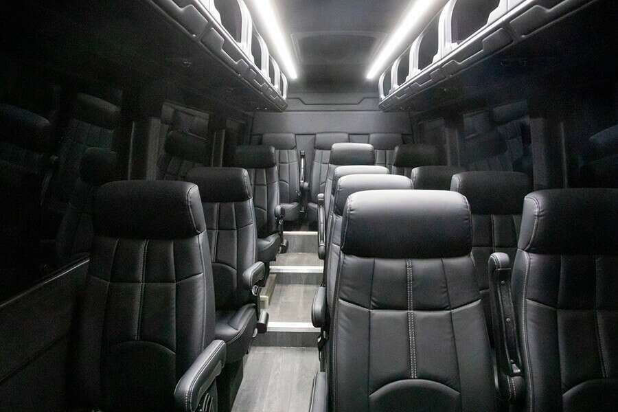 Van in Black 14 Passenger Luxury Van